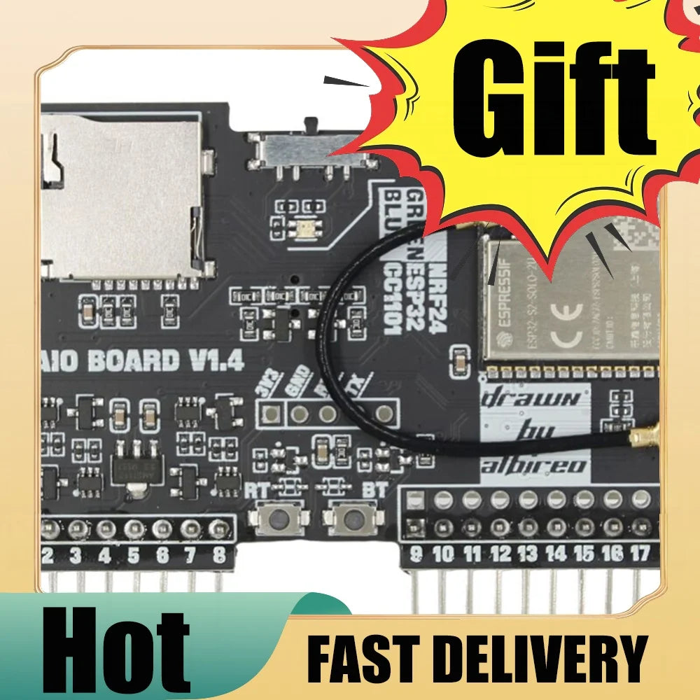 For Flipper Zero Multiboard 2.4G Module Expansion WiFi NRF24 + ESP32 Expansion High Gain CC1101 Module