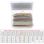 1/8W 1/4W 1/2W 1W 2W 3W 5W  5% 0 Ohm-10m ohm Carbon Film Resistor Assorted Kit With box 1K 2K 5.1K 10K 47K 100K 220K 470K 3M 10M