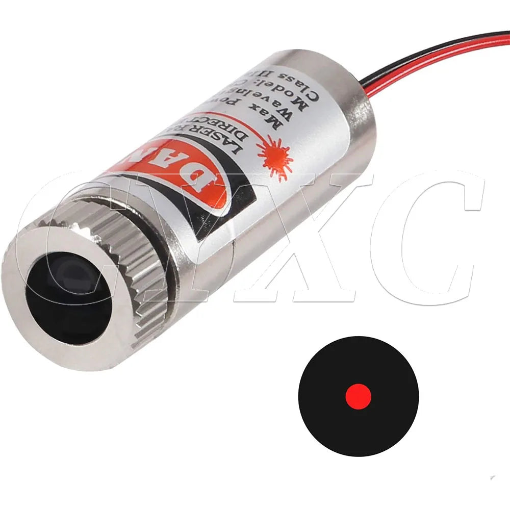 650nm 5mW Red Point / Line / Cross Laser Module Head Glass Lens Focusable Focus Adjustable Laser Diode Head Industrial Class