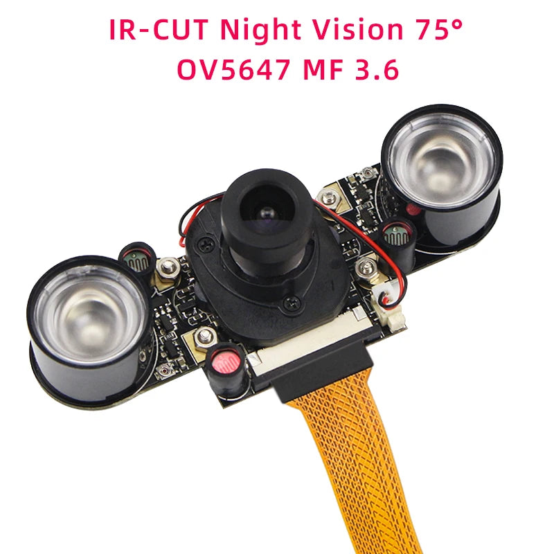 Raspberry Pi 5 Camera 5MP 1080P Optional Night Vision Wide Angle IR-CUT FF AF Cameras for RPI 5 Pi5 Zero