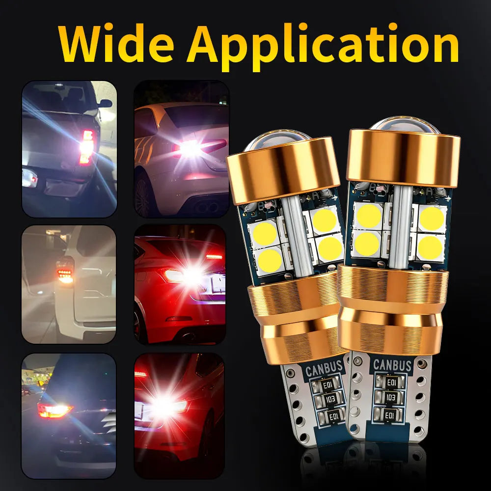 2/6/10PCS LED Signal Light Bulb Package 3030 12V 24V DC Orange Amber 158 175 Position 2821 Parking 2827 2525 T10 Car Truck Bulbs