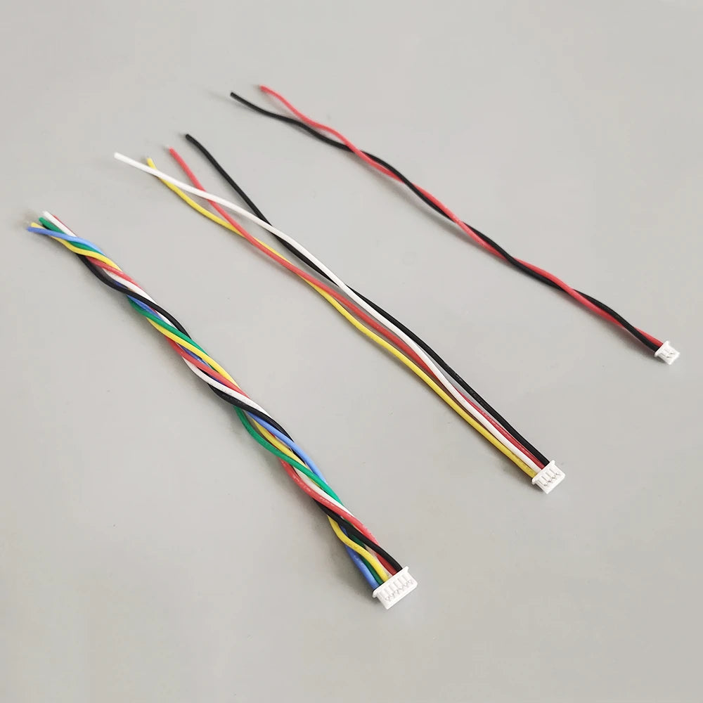 JST 1.25mm Pitch Pre-Crimped Silicone Wire Kit | 28AWG Soft Cable Male/Female Connector | 2-10 Pin DIY Electronic Harness