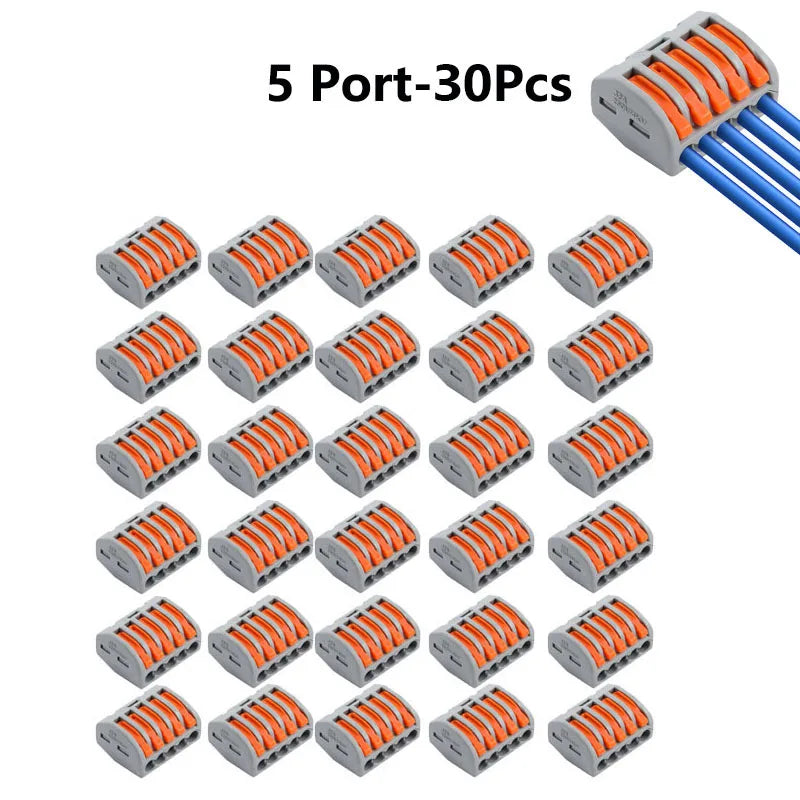 10pcs Quick Terminal Connector 212/213/214/215 Hard And Soft Wire Parallel Connector Connector Press The Wire Terminal PCT