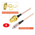2PCS/LOT RP-SMA / SMA to TS9 Male / Female Connector RG316 Cable SMA to TS9 Extension Pigtail for Huawei 3G Modem Router