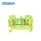 PT2.5-PE Push-in Ground Feed Through Protective Earth 2.5 Wire Electrical Connector Din Rail Terminal Block PT 2.5-PE