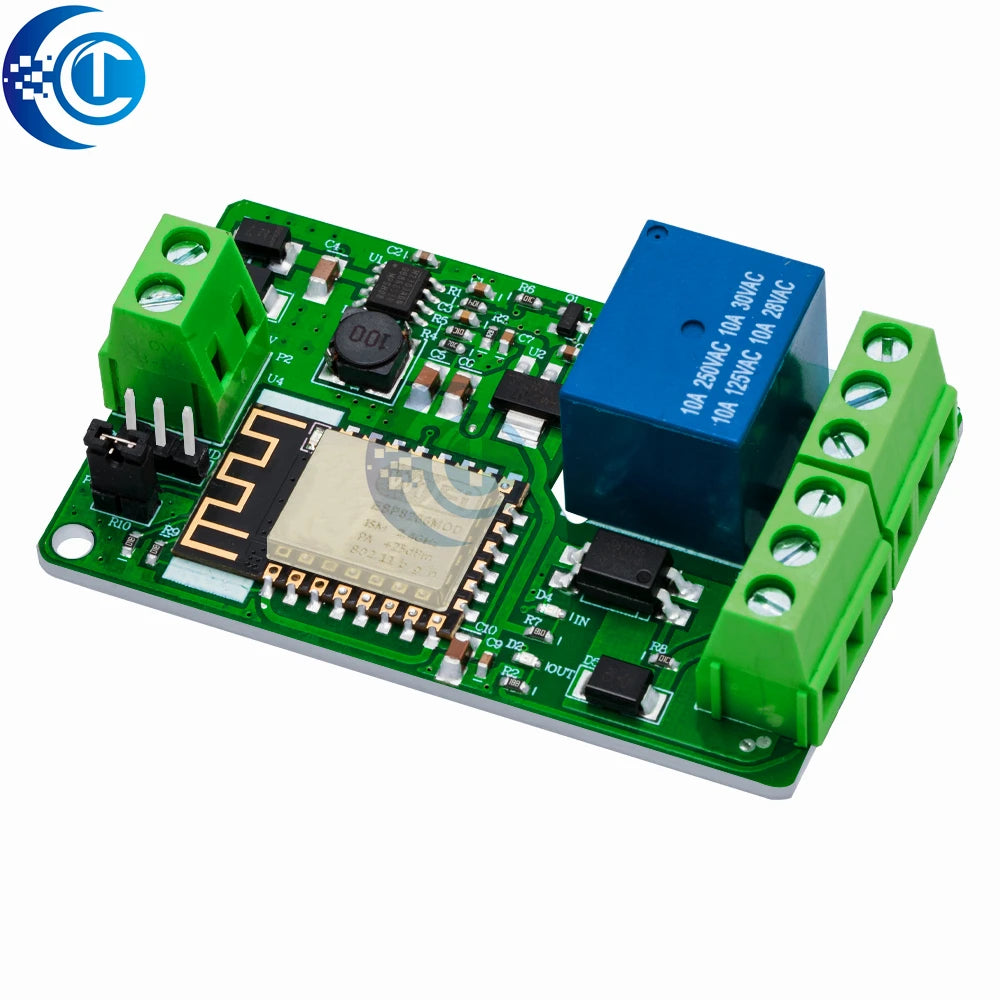 ESP8266 ESP-12F WIFI Wireless Module 1 Channel Relay Shield Overcurrent Protection Wi-Fi Network Relay Module 10A DC 7-30V