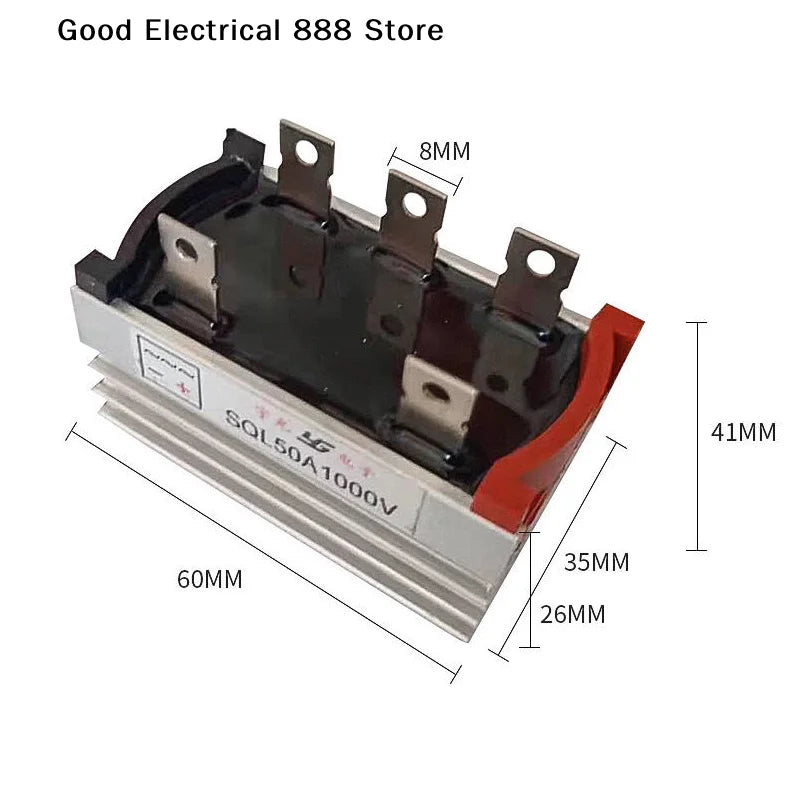 【GE】1PCS Hot sale SQL 1000V High Current Three Phase Rectifier Bridge 10A 20A 35A 50A Diode Module