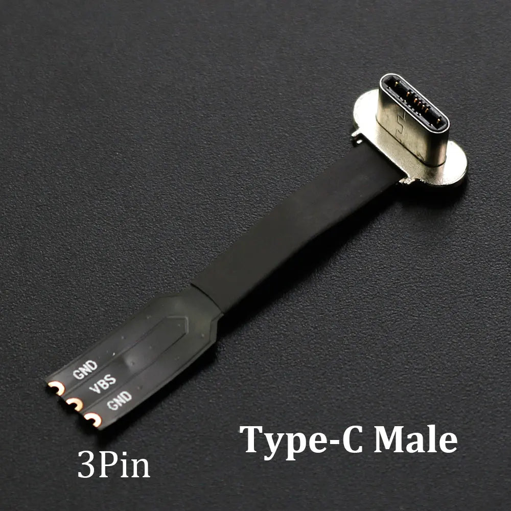 Type-C Micro USB Connector FPC 2Pin 3Pin W/ Resistor R1 Soft Flat Cable Male Charging Cable Fast Charge Wire Extention For Phone