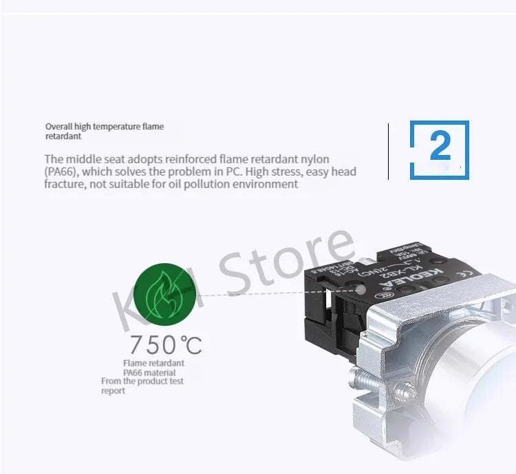 1Pcs Button Switch Self Reset Small Mushroom Head Emergency Stop 22mm Knob Key Start Inching Power on XB2-BG21 XB2-BA31 XB2-BS54