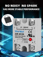 Single Phase Solid State Relay SSR-40DA SSR-25DA SSR-10DA DC To AC 3-32VDC Input 24-380VAC Output Solid State Relay