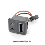 1/2/5Pcs Double Layer USB Female Base Type-C Socket With Cable Connector Female USB Lamp Charging Power Socket For Electronics