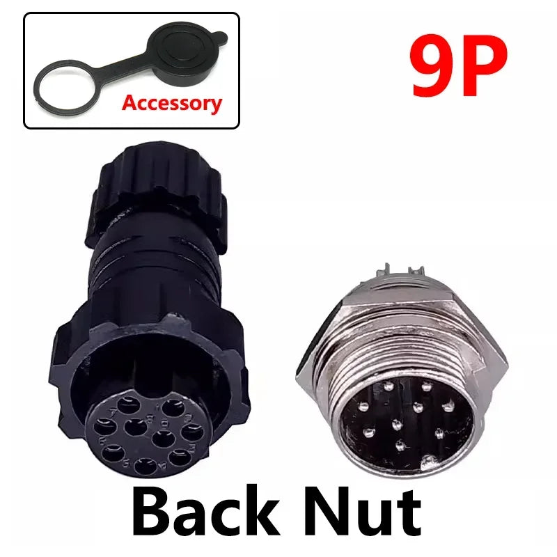 5/10/100Sets GX16 M16 QL16 Plastics 16MM Aviation Plug Male Female Docking Panel Mounted Connector 2/3/4/5/6/7/8/9/10 Pins