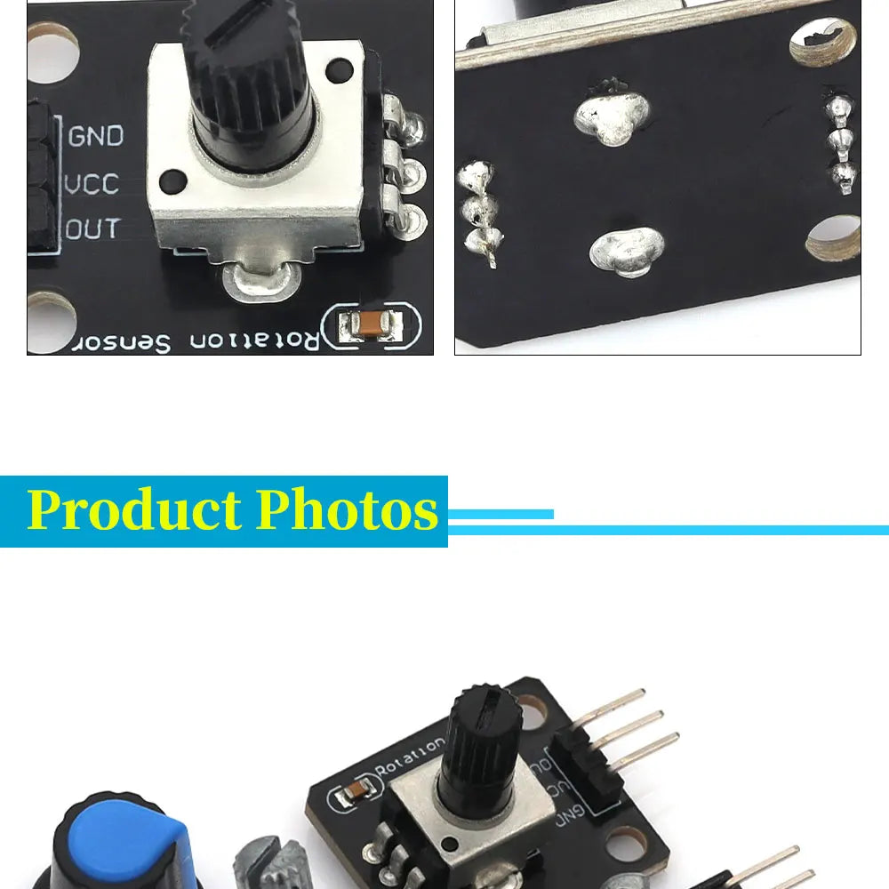MGQH 360 Degrees Rotary Encoder Module For Arduino Brick Sensor Switch Development Board KY-040 With Pins
