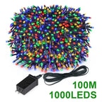 Waterproof LED Christmas Fairy String Lights White Warm RGB Lighting For Curtain Wedding Party Indoor Outdoor Home Decoration