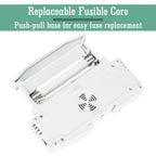EARU Din Rail Solar Fuses DC 1000V 1500V PV Photovoltaic 20A 25A 30A Fuse Holder Base Solar System Short Circuit Protection GPV