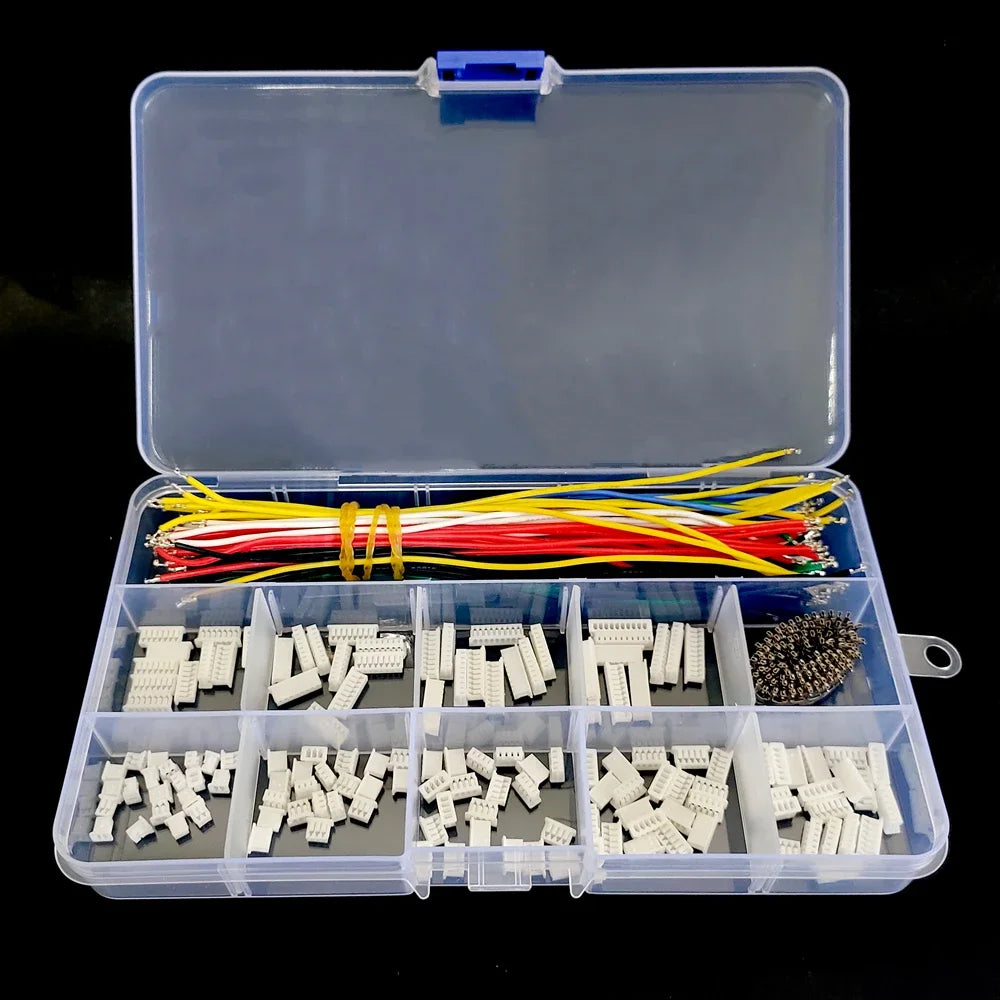 Mini JST MX 1.25mm Pitch Connector Kit 2-10 Pin Female Housing with Pre-Crimped 28AWG Silicone Wire Cable