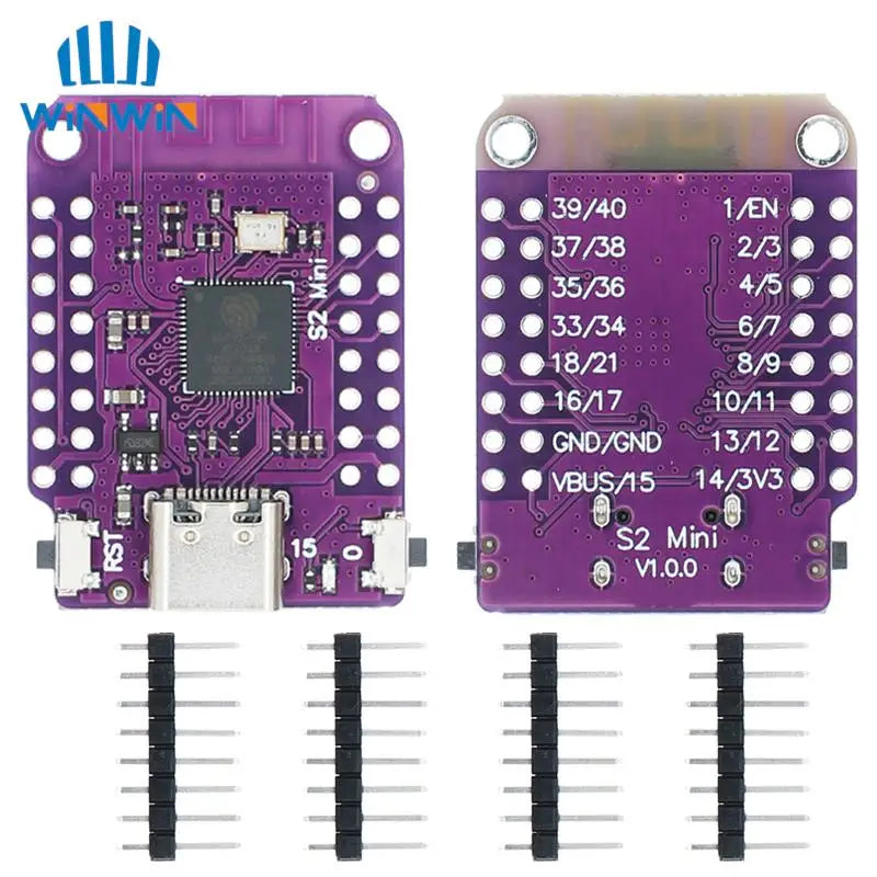 ESP32 S2 Mini V1.0.0 - LOLIN WIFI IOT Board based ESP32-S2FN4R2 ESP32-S2 4MB FLASH 2MB PSRAM MicroPython Arduino Compatible