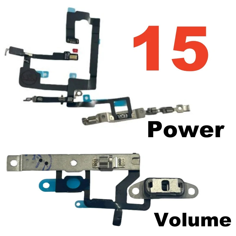 Power Flex Cable for iPhone 14 Plus 15 13 Pro Max 11 12 Volume Flex Ribbon Tape Side Button Distance Ambient Fix Parts
