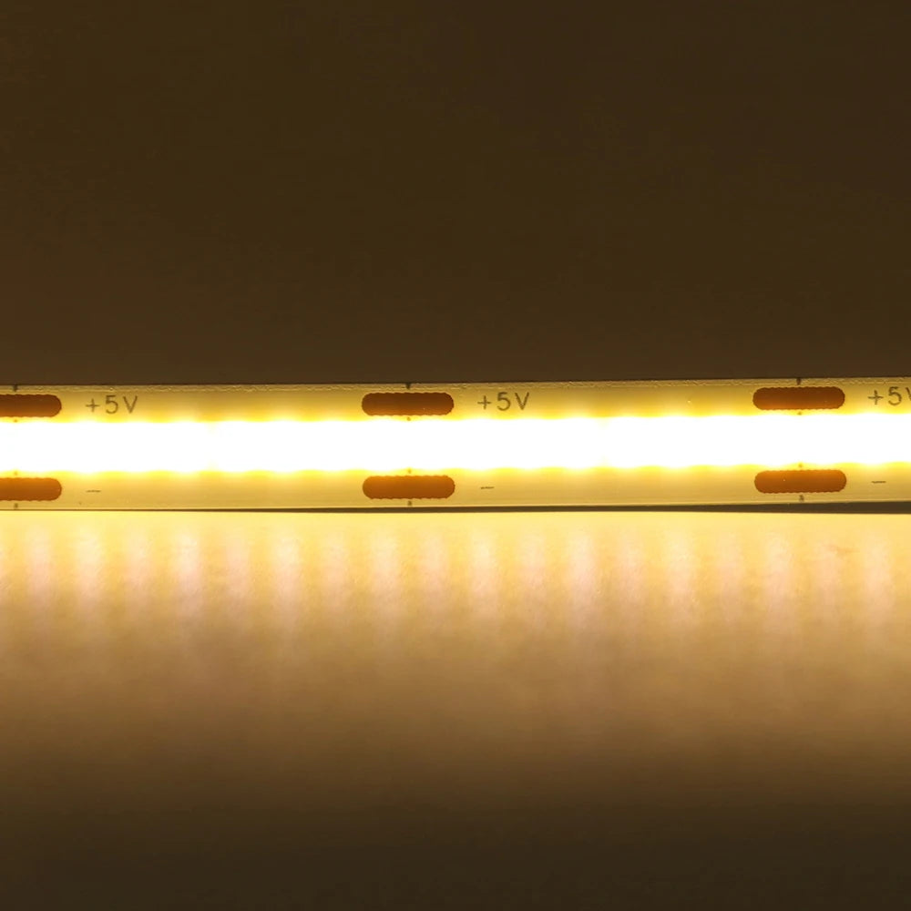 5V USB 3MM 5MM PCB COB LED Strip Light White/Red/Green/Pink/Ice Blue/Yellow TV Backlights DC5V 320Led Flex Night Lamp Home Decor
