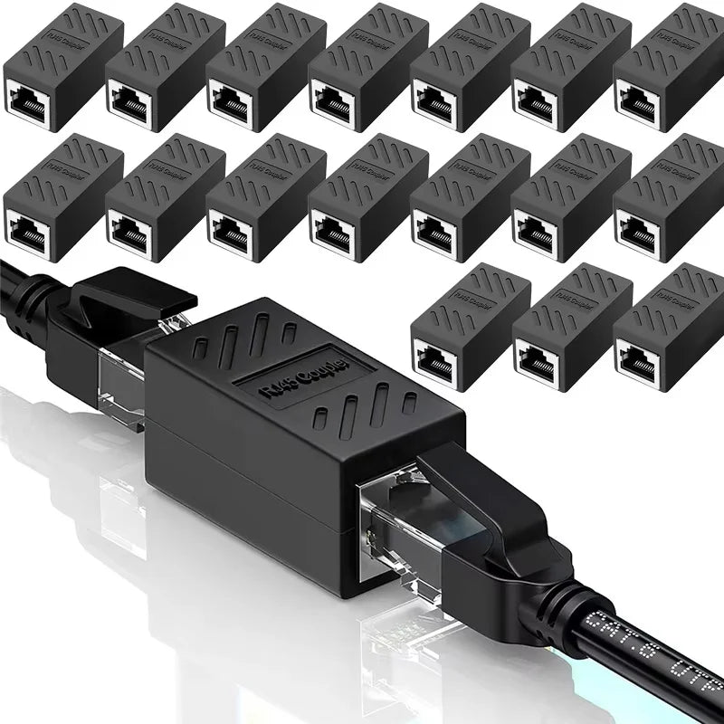 1/5/10/20Pcs RJ45 Adapter Cat7 Cat6 Cat5e Ethernet Cable Extender Coupler Female To Female Connector For Network Cable LAN Port