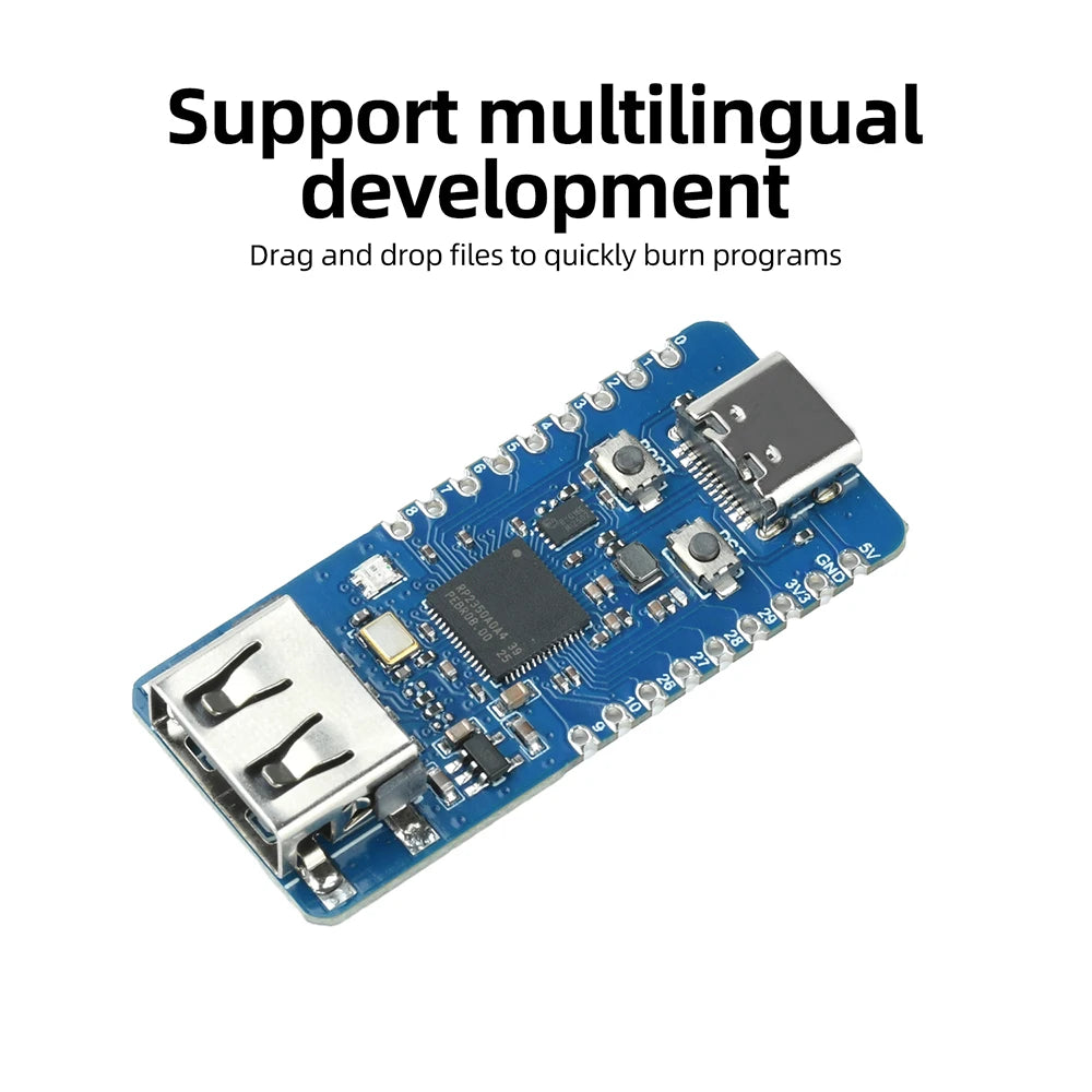 RP2350-USB-A Mini Development Board Microcontroller Processor Based for Raspberry Pi Pico 2 RP2350A Type C