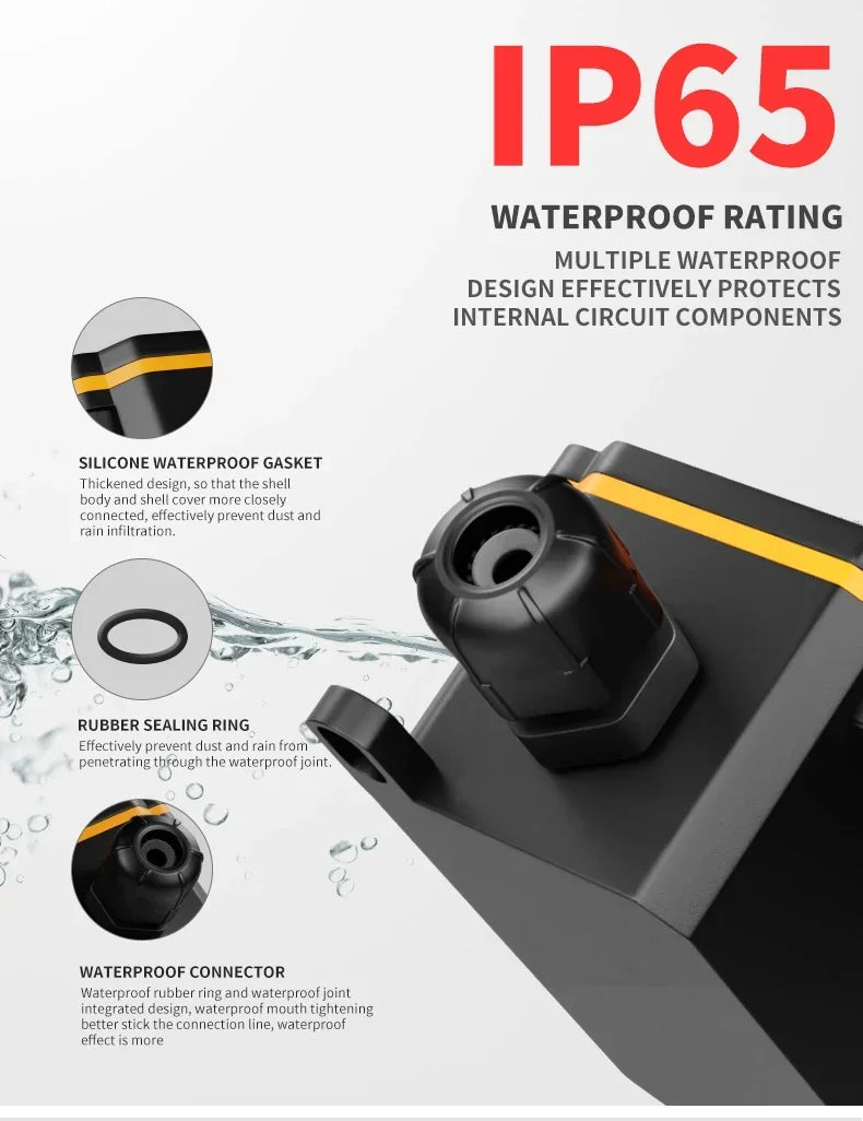 FILN 30A 12V 24V 220V Waterproof Inline Toggle Switch with LED IP65 Sealed Outdoor Box Inline Cord Rocker Switch Power