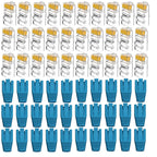 RJ45 Connector CAT6 Pass Through Connectors Crystal End Gold-Plated 8P8C UTP Protective Case Ethernet Network Modular Plug
