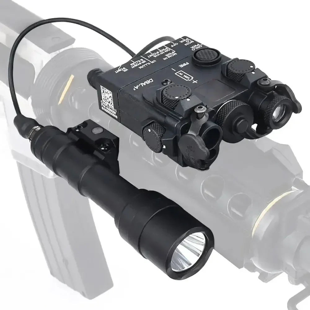 2026 NEW DBAL-A2 Red Green Laser & White LED Flashlight Aiming Indicator Fit 20mm Rail For Outdoor Sport Toy Accessory