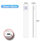 1Pc Cabinet Light USB Rechargeable Motion Sensor Ultra-thin Night Light For Home Corridor Stairs Kitchen Bedroom Wardrobe Indoo