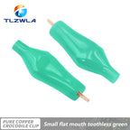 10PCS 5A Mini Copper Test Crocodile Clamp 28mm Flat-mouthed Dental Crocodile Clamp