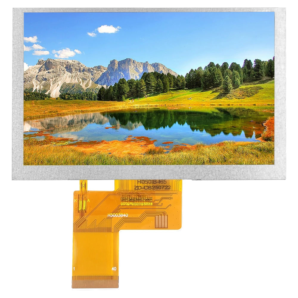 5 Inch TFT LCD Display Module 800*480 RGB IPS 40Pin 3.3V ILITTEK Driver 500 Illumination Capacitive Resistance Touch Screen