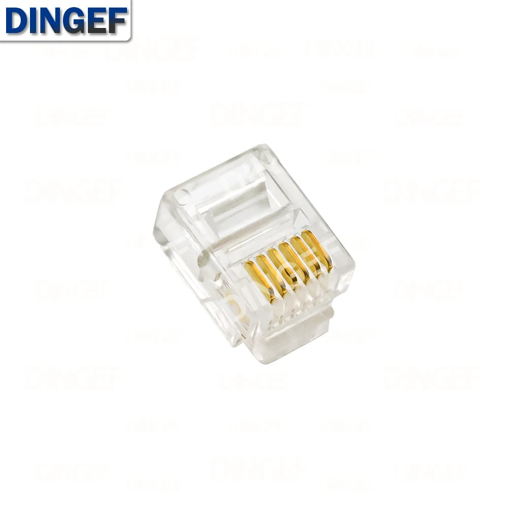 4Pin 6Pin 8Pin Cable End Connectors Plugs telephone connector internet connector RJ9 4P4C RJ11 6P4C 6P6C RJ45 8P8C Crystal