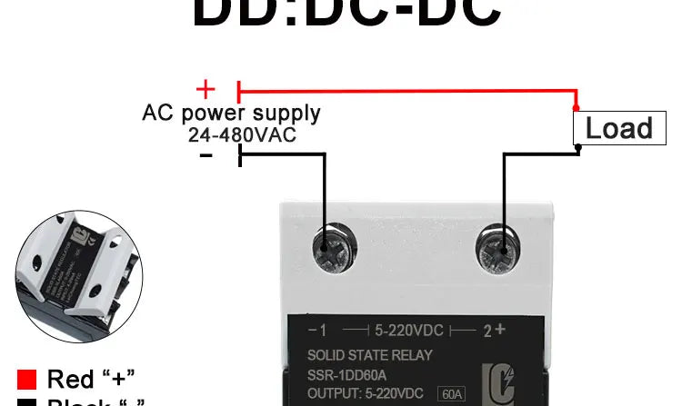 LCTC Solid State Relay DC TO AC AC To AC DC To DC Single Phase SSR 10A 25A 40A 60A 80A 100A 120A 200A 240A Zero-crossing Relay