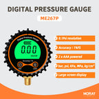 Moray ME267P 200psi with Rubber Case LCD Pressure Transmitters Digital Tire Pressure Gauge Digital Manometer