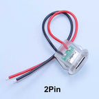 2/4/6Pin USB-C Type-C Waterproof Connector Charger Jack Direct Compression Female Socket Charging Interface With PH2.0 Terminal