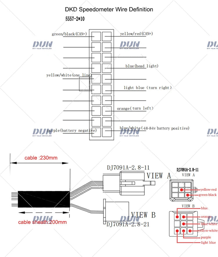 Fardriver ND72850 DC 450A Peak 850A 48-72v Hall Sensor BLDC Sine Wave Controller with DKD Display for 8000W Motor