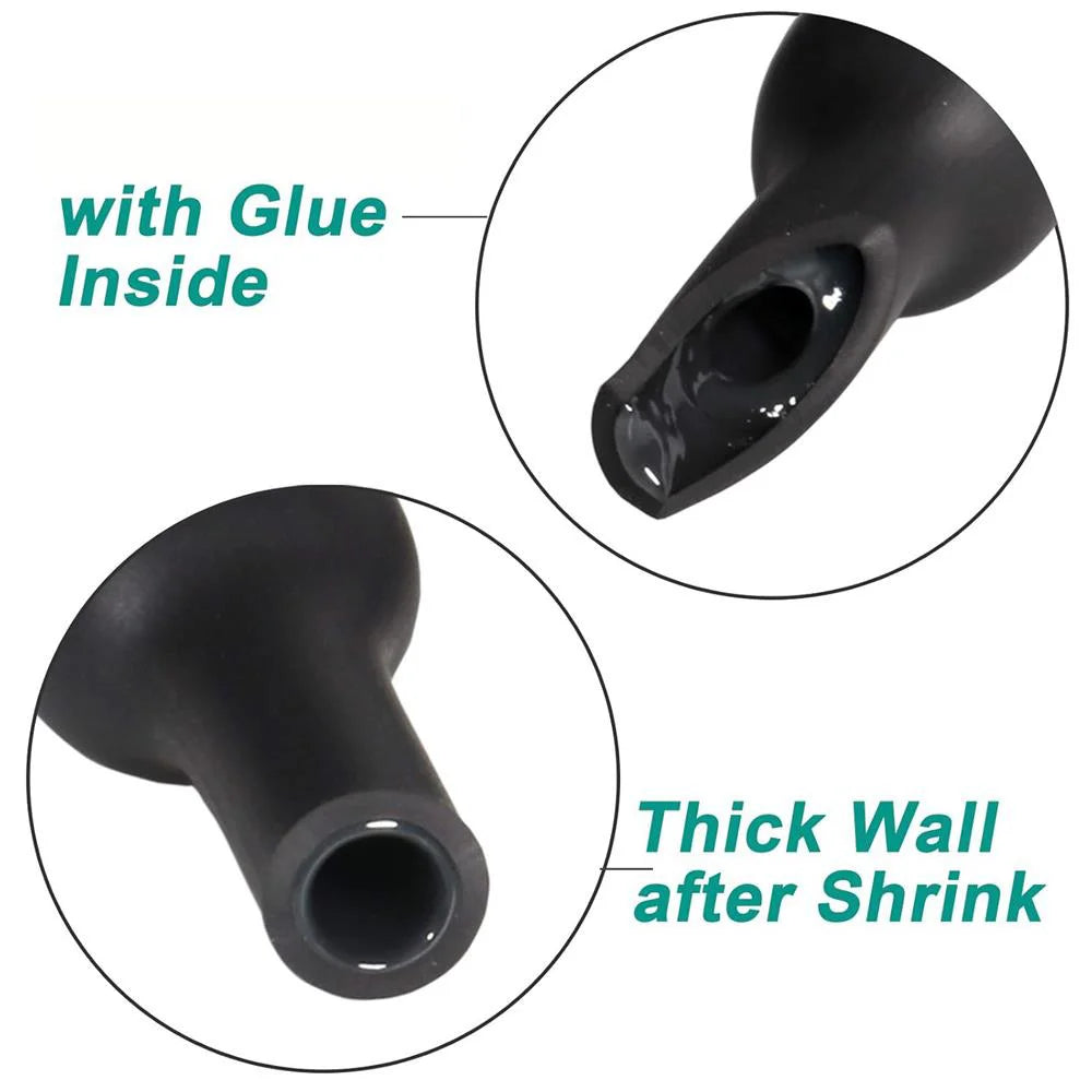 8ft/ 2.4m Length Heat Shrink Tubing Kit, 3:1 Ratio Marine Heat Shrink, Large Marine Dual Wall Adhesive Shrinkable Wire Wrap Tube