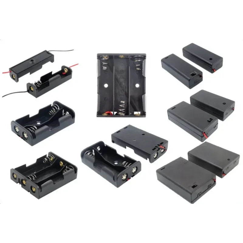 2pcs 1X 2X 3X 4X AAA Power Battery Storage Case Container Socket DIY 1.5V-6.0V Serial Connect Rohs ABS wt Lead Switch Cover