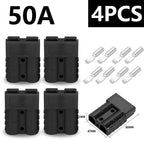 2Pairs（4PCS) High Current  Plugs 50A & 120A - Silver Plated Copper Connector Kit for Winch Motor Wiring 12-36V