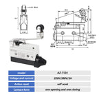 10A 250V AZ Waterproof Microswitch Travel Micro Limit Switch Small Horizontal Roller Lever AZ-7312 AZ-7311 AZ-7121 AZ-7310