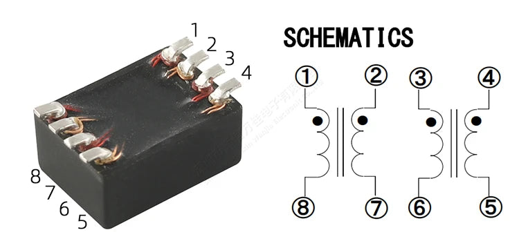 10PCS/Imported patch common mode inductor filter 4-wire 27UH 1A signal to eliminate noise common mode choke coil