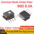 10pcs SMD Common Mode Choke Inductor Filter USB Signal Line Impedance 90ohm 90Ω 0.5A 500mA 4 Wire Dual Winding Noise suppression