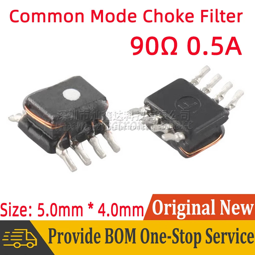 10pcs SMD Common Mode Choke Inductor Filter USB Signal Line Impedance 90ohm 90Ω 0.5A 500mA 4 Wire Dual Winding Noise suppression