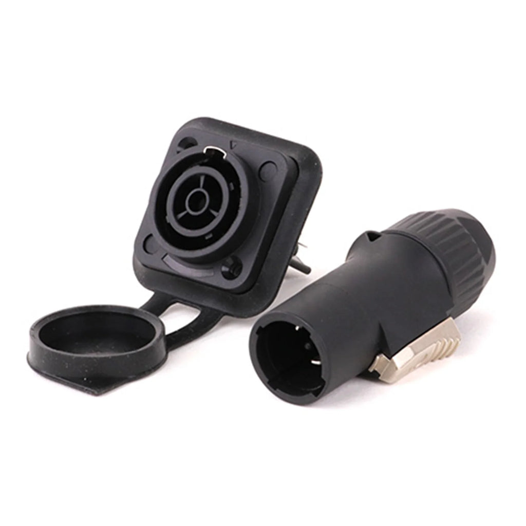 2pcs 3Pins Waterproof IP65 True Locking Powercon Male Plug Jack Power Female Sockets Chassis Wire Connectors