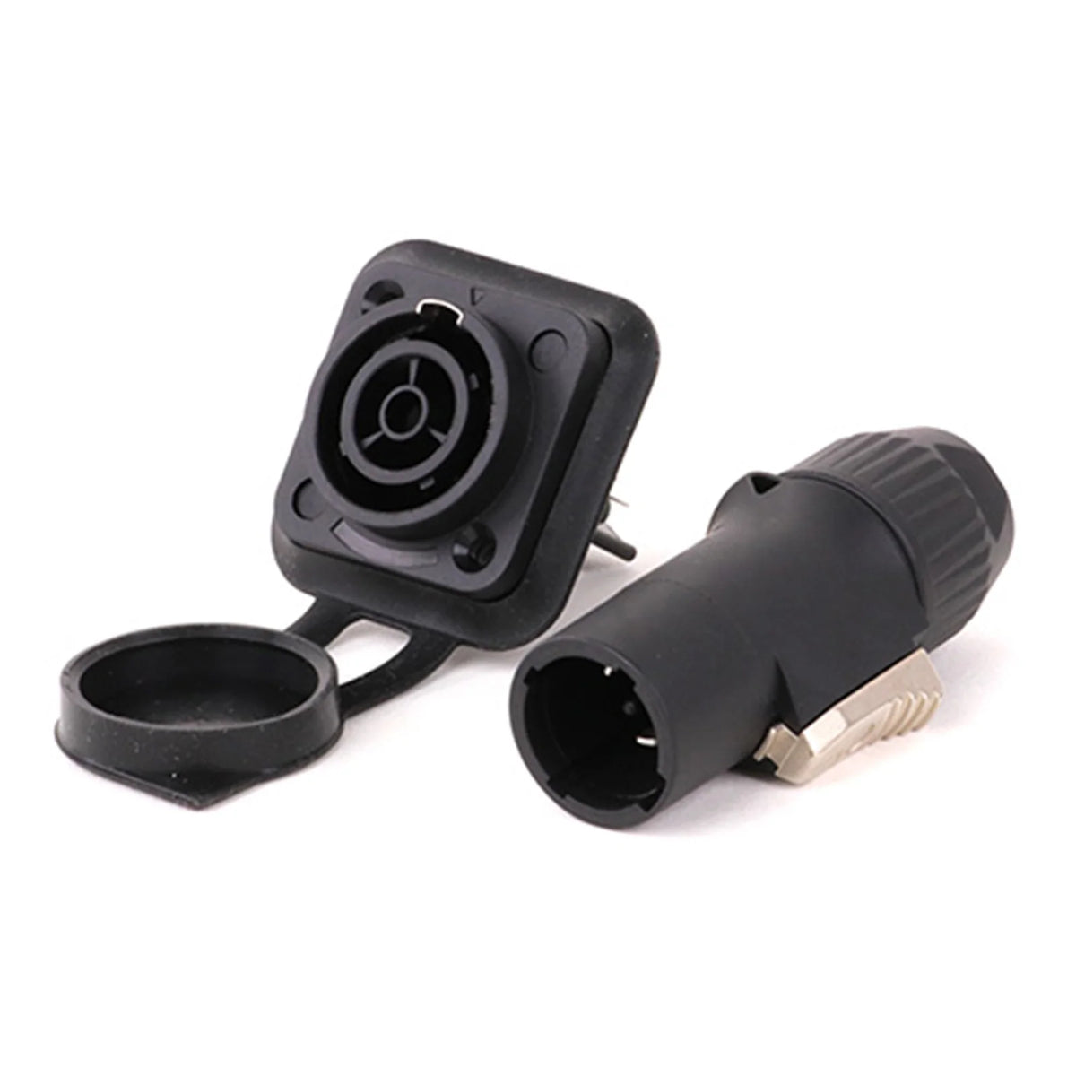 2pcs 3Pins Waterproof IP65 True Locking Powercon Male Plug Jack Power Female Sockets Chassis Wire Connectors