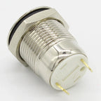 1pcs 12mm Waterproof Momentary Flat Head Round Stainless Steel Metal Push Button Switch Car Start Horn Speaker Bell Self-reset