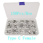1Box Type-C USB Female Charging Dock Connectors Kit 2/6/16 Pin SMD DIP PCB DIY Repair Charging Port USB-C Type-C Socket Jack