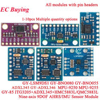 1-10Pcs LSM9DS1 GY-BNO080 BNO055 9 Nine-axis IMU Electronic Compass Accelerometer Gyro Magnetometer/Inertial Measure Sensor I2C