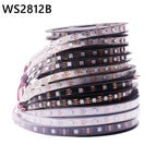WS2811 WS2812B WS2813 WS2815 5050RGB LED Strip Lights Individually Addressable 30/60/144Pixels/Leds/m Black /White PCB DC5V/12V