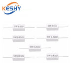 5PCS 5W 5% Cement Resistor Power Resistance 0.1 ~ 10K 0.1R 0.5R 1R 10R 100R 0.22 0.33 0.5 1 2 5 8 10 15 20 25 30 100 1K 10K ohm